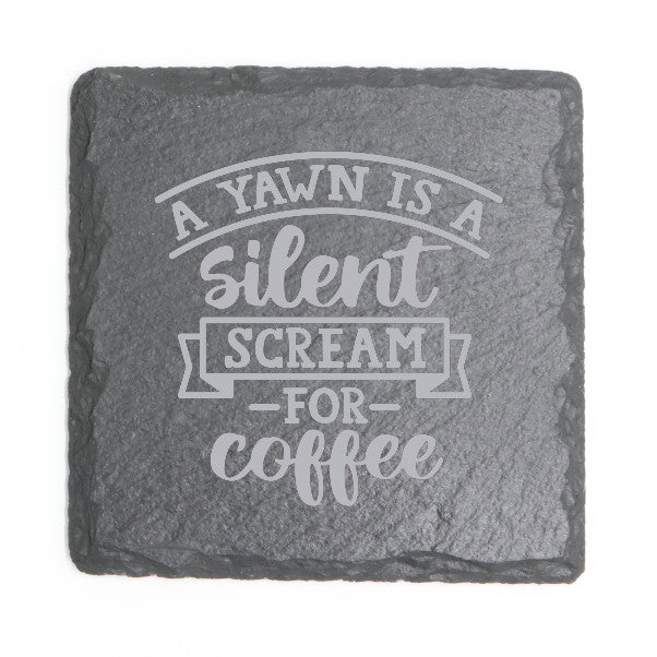 Square Slate Coasters (Funny)