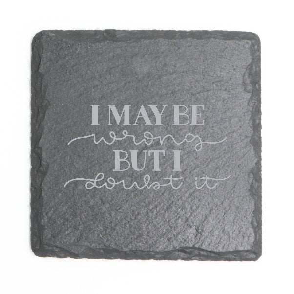 Square Slate Coasters (Funny)
