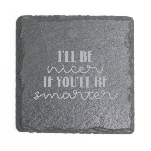 Square Slate Coasters (Funny)