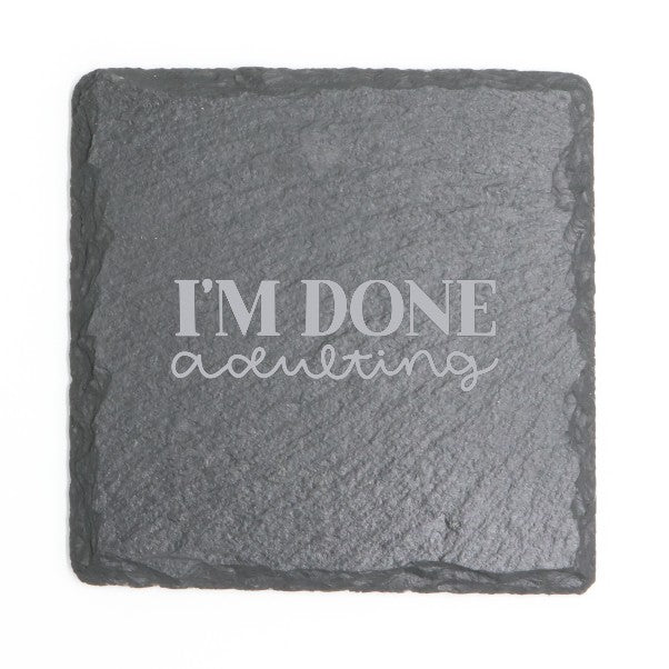 Square Slate Coasters (Funny)