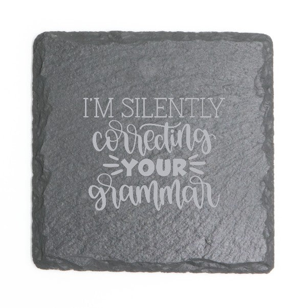 Square Slate Coasters (Funny)