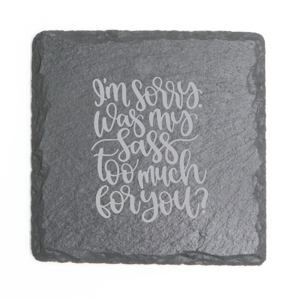 Square Slate Coasters (Funny)