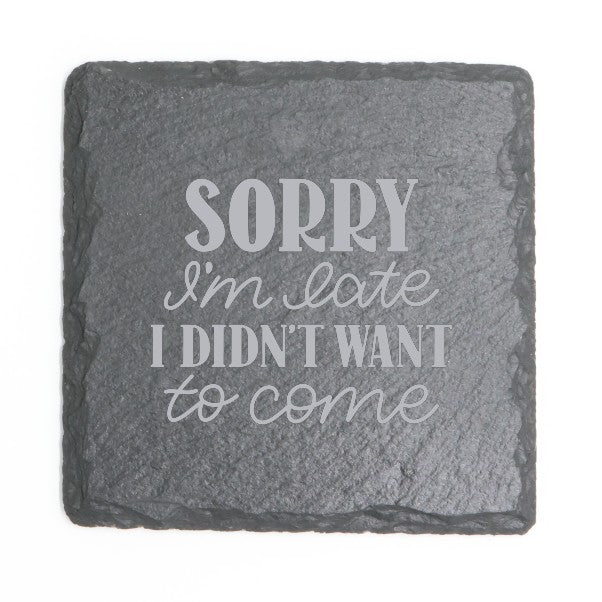 Square Slate Coasters (Funny)