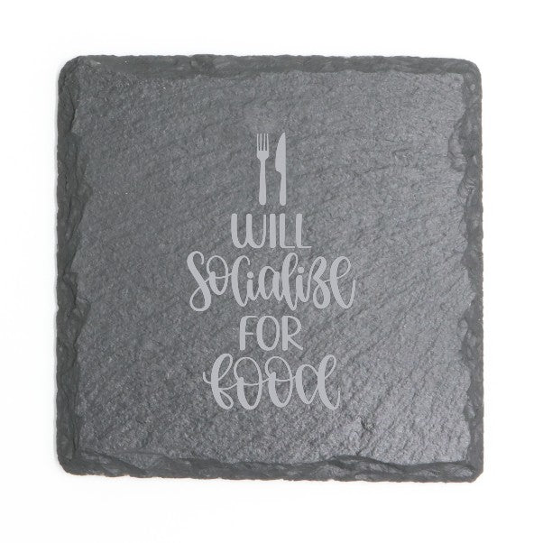 Square Slate Coasters (Funny)