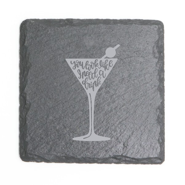 Square Slate Coasters (Funny)