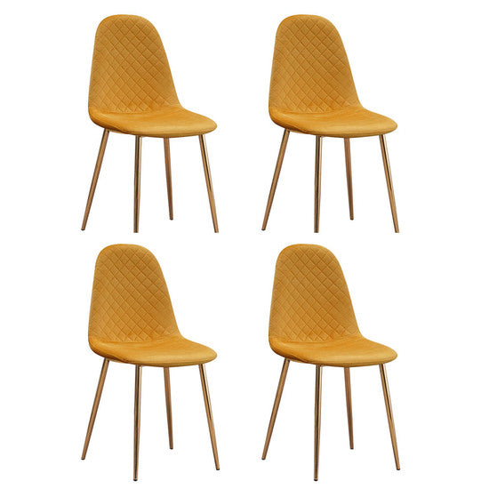 Diamond Plush Velvet Dining Chairs Set Of 4