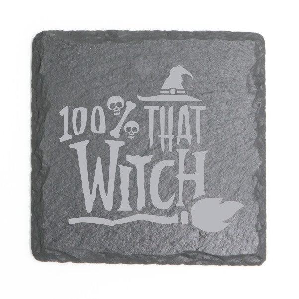 Square Slate Coasters (Halloween)