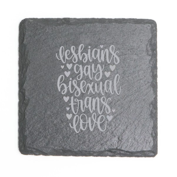 Square Slate Coasters (Pride)