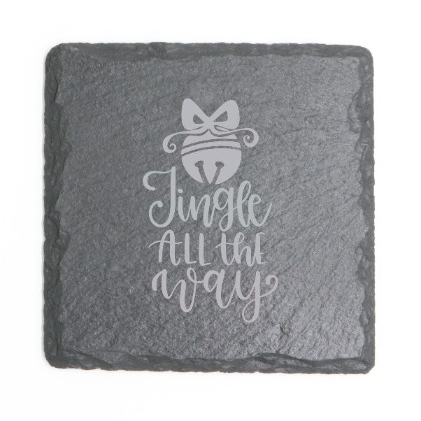 Square Slate Coasters (Christmas)