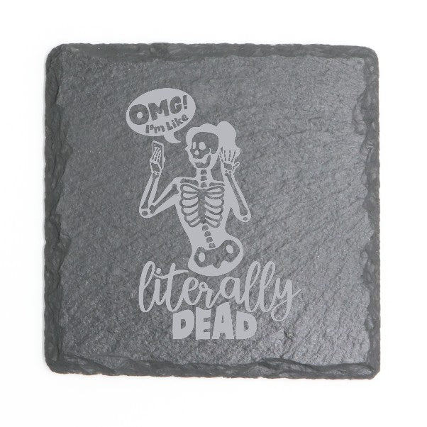 Square Slate Coasters (Halloween)