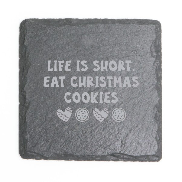 Square Slate Coasters (Christmas)