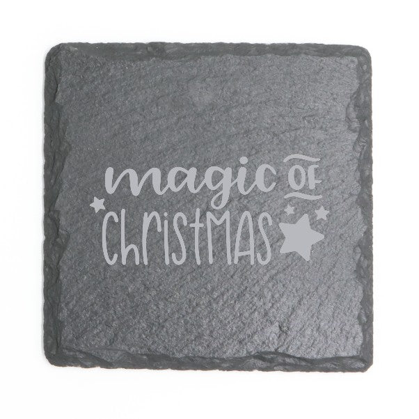 Square Slate Coasters (Christmas)