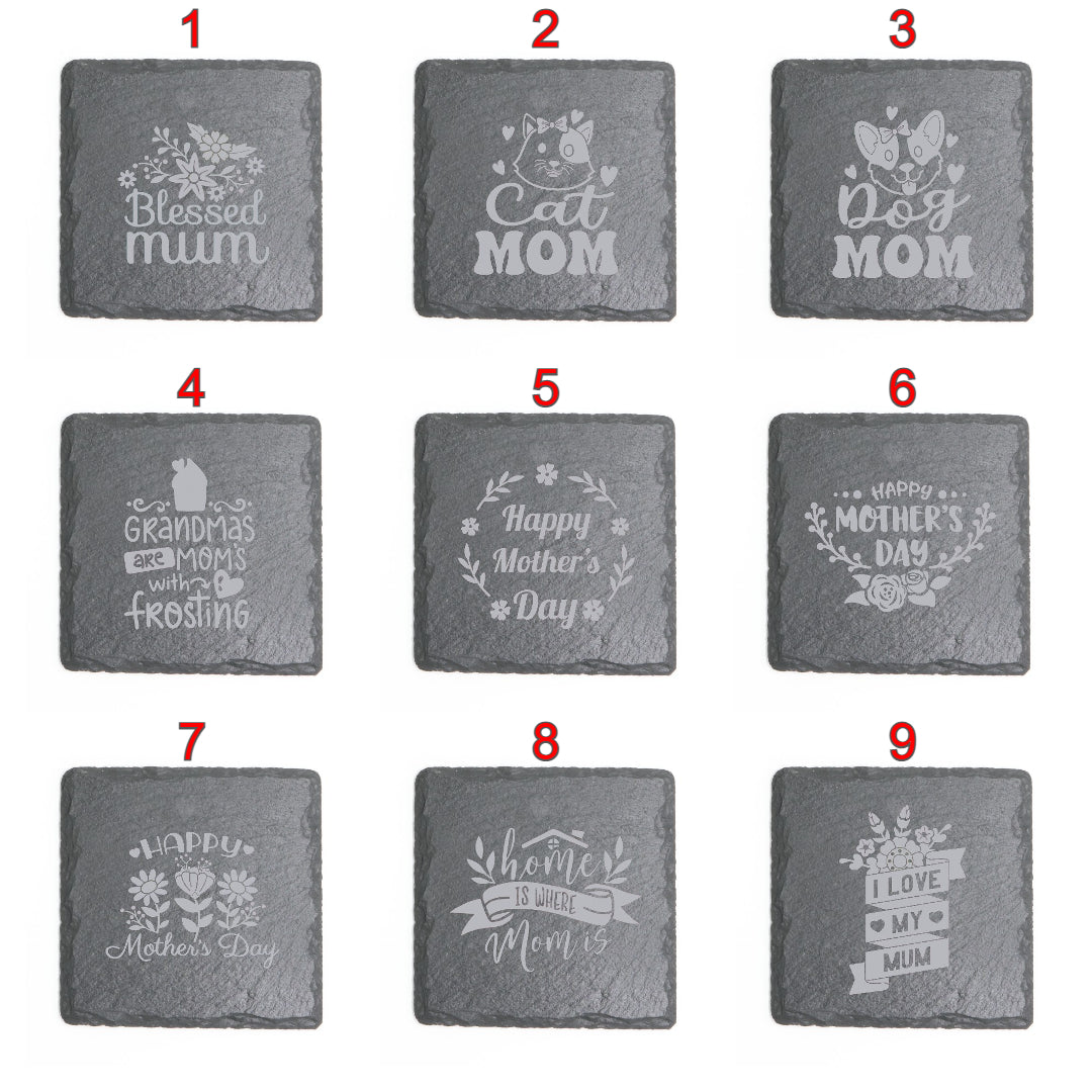 Square Slate Coasters (Mother's Day)