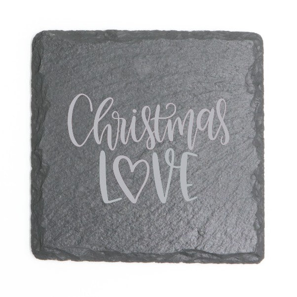 Square Slate Coasters (Christmas)