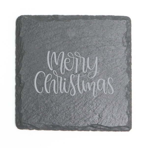 Square Slate Coasters (Christmas)