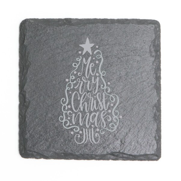 Square Slate Coasters (Christmas)