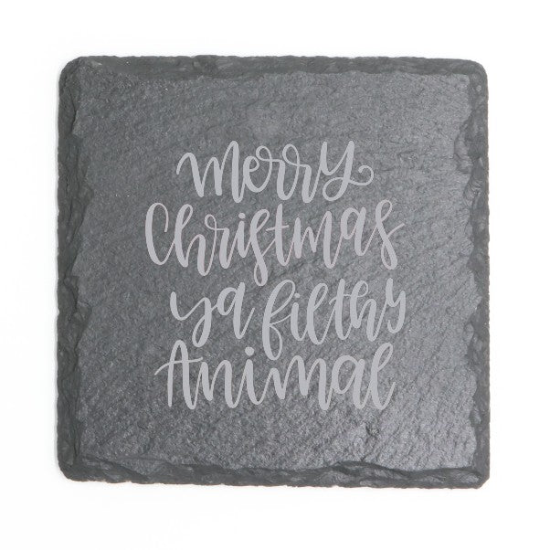 Square Slate Coasters (Christmas)