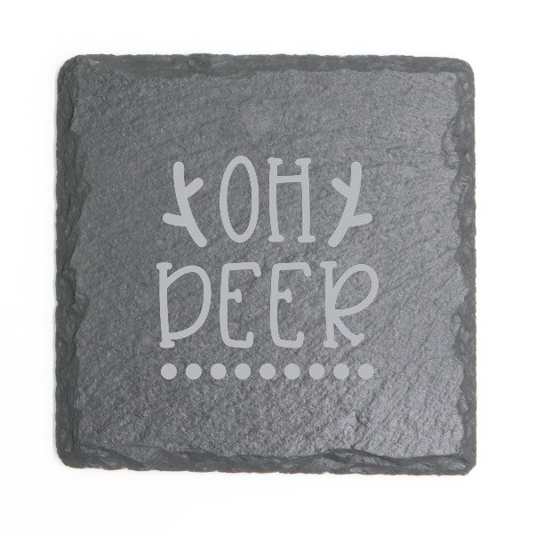 Square Slate Coasters (Christmas)