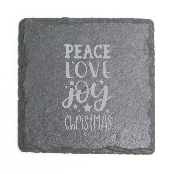 Square Slate Coasters (Christmas)