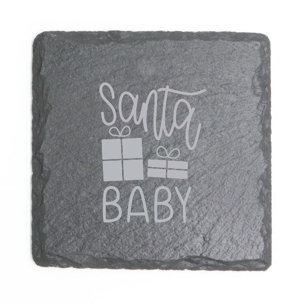 Square Slate Coasters (Christmas)