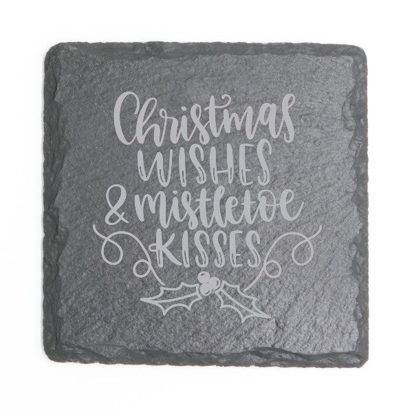 Square Slate Coasters (Christmas)