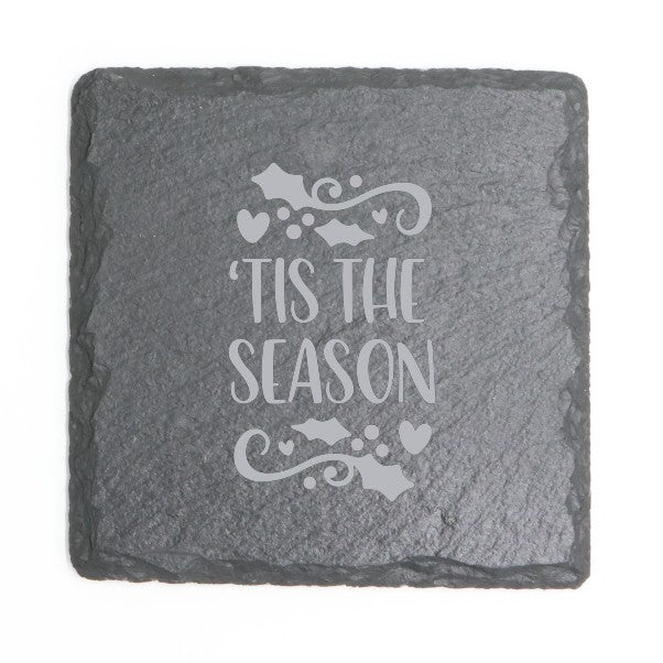 Square Slate Coasters (Christmas)