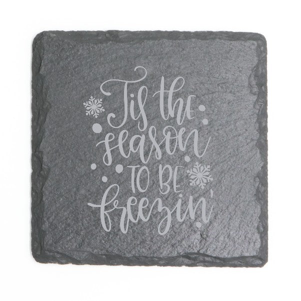 Square Slate Coasters (Christmas)