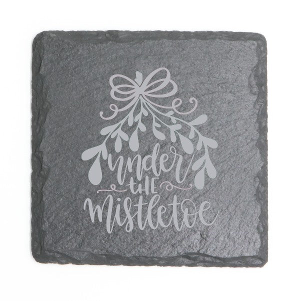 Square Slate Coasters (Christmas)