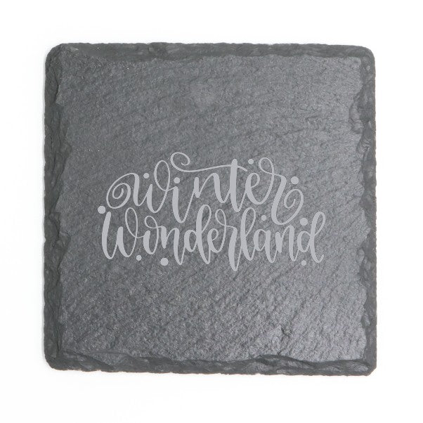 Square Slate Coasters (Christmas)