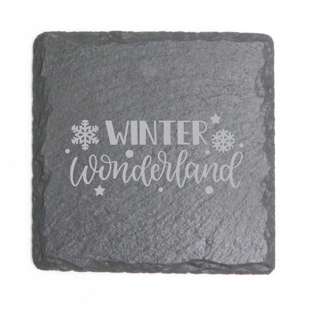 Square Slate Coasters (Christmas)