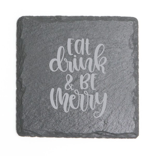 Square Slate Coasters (Christmas)