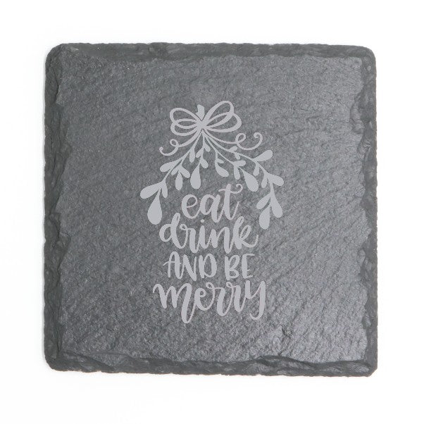 Square Slate Coasters (Christmas)