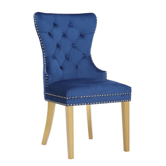 Beautiful Set of 4 Chelsea Knocker Plush Velvet Dining Chairs