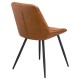 Scandinavian style Set of 4 Oslo Tan Faux Leather Dining Chairs
